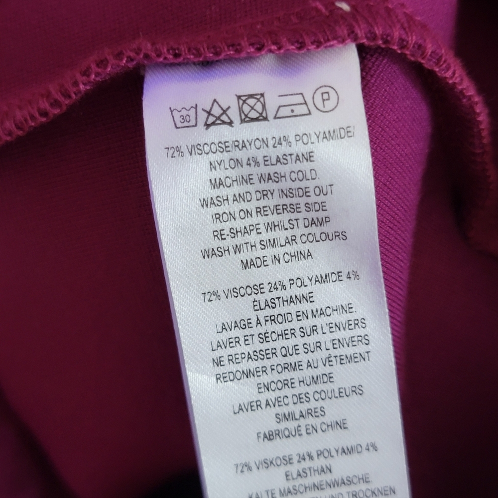 French Connection Raspberry Colored Mini Dress Size 4 - Picture 3 of 7
